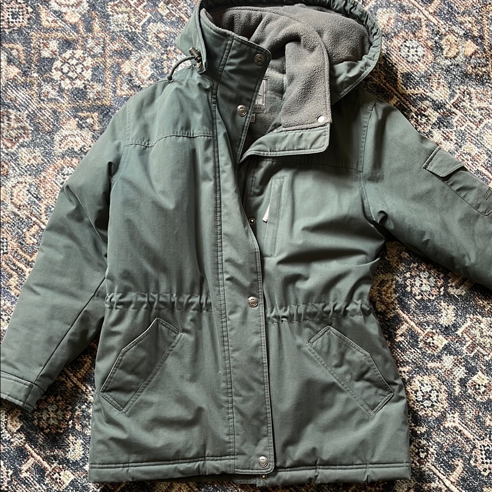 Women’s Green Hooded Jacket (size small)